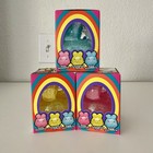 New - Needoh Jelly Hops Scented Bunnies Set Of 3 Pink Blue Yellow Easter
