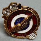 Northwest Airlines 25 Year Service Pin Marked Jostens 10k Wings Diamonds Gold