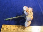 Vintage Millinery Flower 5 8  Bud Taupe W  Hint Of Pink 12pc Bunch C6d