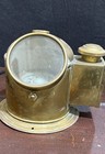 Vintage  Ship Brass Compass Binnacle Gimballed Oil Lamp Boat