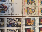 Christmas Plate Block Lot Mnh  Us Christmas Postage Stamps