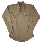 Vintage Flying Ranchwear Ruddock Tan Long Sleeve Western Pearl Snap Shirt Medium