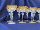 Superb Fine Saint Louis Crystal Champagne Glass Old Thistle  Glass Gold