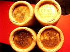 4  Tails tails Obw Bu Lincoln Wheat Penny Rolls Years Unknown Uncirculated Cent