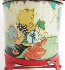 Vintage Tin Litho Ohio Art Toy Washing Machine Fern Bisel Peat Kittens 1930s