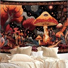 Vikama Mushroom Tapestry Hippie-style Bedroom Tapestry Charming Aesthetic Wall