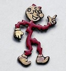Reddy Kilowatt Lapel Pin Electric Co 1950s Cartoon Mascot   Missing Stick Vtg