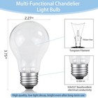Junfmly 60 Watt Incandescent 2 36 Inches Diameter  3 79 Length  White