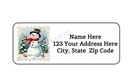30 Snowman Christmas Personalized Return Address Labels 1 In X 2 625 In