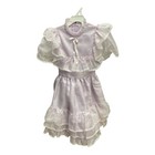 Vintage Merry Girl Full Circle Purple Party Dress Girls Size 8 Sheer Ilgwu