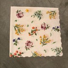 Vtg Floral Paper Napkins 66 Pc  Crepe Scalloped Floral Tea Party Easter Brunch