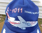 Vintage 1980 s Trans World Airlines Twa L-1011 Promotional Mesh Snapback Cap