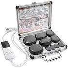10 Pcs Basalt Hot Stones Massage Set - Temperature Adjustable Spa Therapy Stones