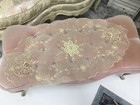Antique French Tambour Lace Table Runner Cotton Netting  a2