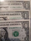 Lot Of 4 Ink Error  1 Dollar Us Bill 2013 Over Inked