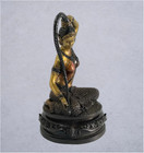 Perfect Mother Earth Brass Statue Success Protection Thai Amulet Very Nice