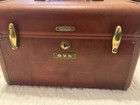 Vintage Samsonite  Brown Hardcase Overnight Case W Original Key
