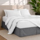 Bare Home Double Brushed Bed Skirt  Pleated  Easy Fit  15  Deep