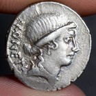 Roman Minting Tools Denarius 46bc Ancient Roman Republic Silver Coin Carisius