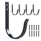 Wall Hooks For Hanging  Coat Hooks  Towel Hooks  Stainless Steel Metal 5 Black