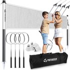20  2 5 Ft Badminton Net Set With 4 Rackets   4 Shuttlecocks For Backyard Play
