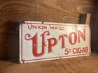 Rare Antique Original Upton Cigar Tin Sign
