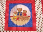Cranston Vib Very Important Bear Family Pillow Cotton Fabric Panels Teddy