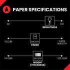 Opaque White 8 5    X 11    Cardstock Paper  80lb  216gsm     250 Sheets  1 Ream        
