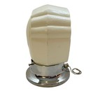 Vintage Mid Century Harmony House Bathroom Light Fixture White   Clear Glass