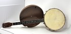 Vintage 4 String Banjo W  Resonator Needs Strings For Repair Or Parts