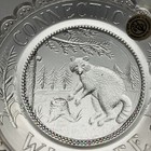 Raccoon Connecticut Wildlife Southington Ct Sportsmens  Assn Pairpoint Cup Plate