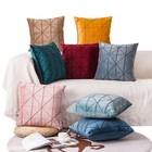 Solid Color Velvet Cushion Cover Sofa Throw Pillow Case Home Office Bed D  cor