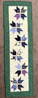 Hand Made Quilted Table Runner  Topper  15  X 49    Multicolors W green Border