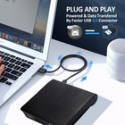 Usb3 0 Slim External Dvd Rw R Cd Writer Drive Burner Reader Player For Laptop Pc