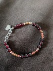 Clasp Style Assorted Size Beads Brown And Yellow Silver Plated Wire