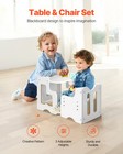 Vevor Weaning Table And Chair Set Montessori Toddler Desk With Blackboard White