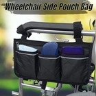 Wheelchair Side Bag Hang On Side Armrest Accessories Storage Pouch W  Cup Holder