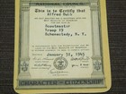 Vintage 1945 Bsa Boy Scouts  America Alfred Dubb  Schenectady Scoutmaster Card