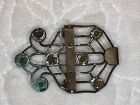 Art Deco Belt Buckle With Rhinestones 1 75 X 1 125   