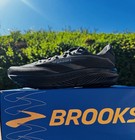 Brooks Ghost Men   s Low Top Lace-up Running Sneaker Black gray Mesh  New
