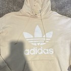 Adidas Originals Trefoil Logo Beige Pullover Hoodie Women   s Size S