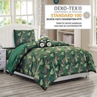 Wpm Kids Collection Bedding 4 Piece Boys Army Green Twin Size Comforter Set W   
