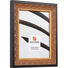Craig Frames Furio  1 75 Inch Wide Distressed Black And Gold Picture Frame