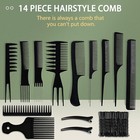 14 Pcs Professional Hair Comb Set For Women Men  Hair Stylists Styling Hair Comb