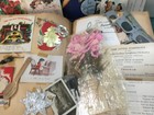 Vtg Scrapbook 40 s-50 s Nc Greeting Cards Clippings Travel School  Misc Ephemera
