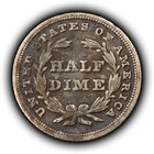 1838 H10c Seated Liberty Half Dime - Small Stars - Xf - Sku-y6609