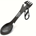 5 In 1 Stainless Steel Camping Spork Fork Spoon Bottle Can Opener Edc Tool Usa