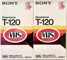 Sealed Vintage Tech  2 Sony Dynamicron T-120 Vhs Tapes   2 Digitech Cassettes