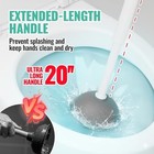 3in1 Toilet Brush And Plunger Set With Slim Crevice Tool And Holder White 1pack