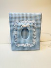 Small Blue Gingham Flannel Baby Boy Photo Album -holds 100 4x6 Photos - Handmade
